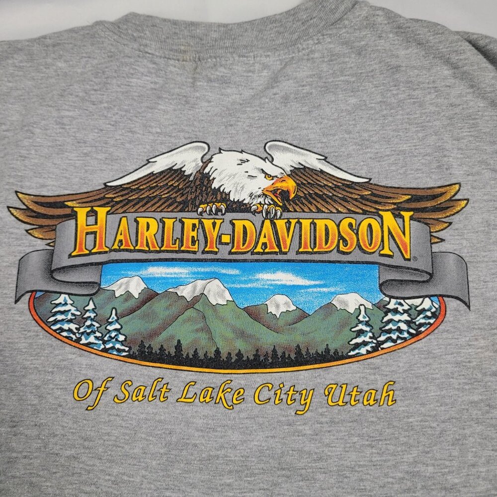 VTG Harley Davidson Wendover Poker Run Salt Lake City Casino Shirt SZ XXL USA - Picture 4 of 10